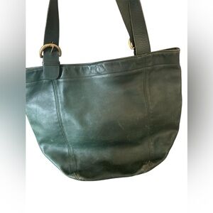 Vintage Coach SoHo Leather Tote Bag In Green